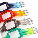 グラデーションTPU一体型ケースストラップ、Apple Watch Series 9 / 8 / 7 45mm / 6 / 5 / 4 / Watch SE 44mm / Watch 42mm用、Apple Watch Series 9 / 8 / 7 45mm / 6 / 5 / 4 / Watch SE 44mm / Watch 42mm用