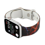 8バックルプリント交換用ストラップウォッチバンド、Apple Watch Series 7 45mm / 6 & SE & 5 & 4 44mm / 3 & 2 & 1 42mm、7 41mm / 6 & SE & 5 & 4 40mm / 3 & 2 & 1 38mm用