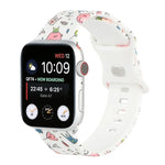 8バックルプリント交換用ストラップウォッチバンド、Apple Watch Series 7 45mm / 6 & SE & 5 & 4 44mm / 3 & 2 & 1 42mm、7 41mm / 6 & SE & 5 & 4 40mm / 3 & 2 & 1 38mm用