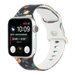 8バックルプリント交換用ストラップウォッチバンド、Apple Watch Series 7 45mm / 6 & SE & 5 & 4 44mm / 3 & 2 & 1 42mm、7 41mm / 6 & SE & 5 & 4 40mm / 3 & 2 & 1 38mm用
