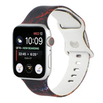 8バックルプリント交換用ストラップウォッチバンド、Apple Watch Series 7 45mm / 6 & SE & 5 & 4 44mm / 3 & 2 & 1 42mm、7 41mm / 6 & SE & 5 & 4 40mm / 3 & 2 & 1 38mm用