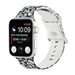 8バックルプリント交換用ストラップウォッチバンド、Apple Watch Series 7 45mm / 6 & SE & 5 & 4 44mm / 3 & 2 & 1 42mm、7 41mm / 6 & SE & 5 & 4 40mm / 3 & 2 & 1 38mm用