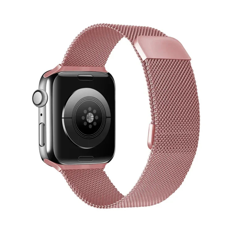 ダブルセクションミラネーゼマグネティック伸縮交換用ストラップウォッチバンド、Apple Watch Series 7 45mm / 6 & SE & 5 & 4 44mm / 3 & 2 & 1 42mm、7 41mm / 6 & SE & 5 & 4 40mm / 3 & 2 & 1 38mm用