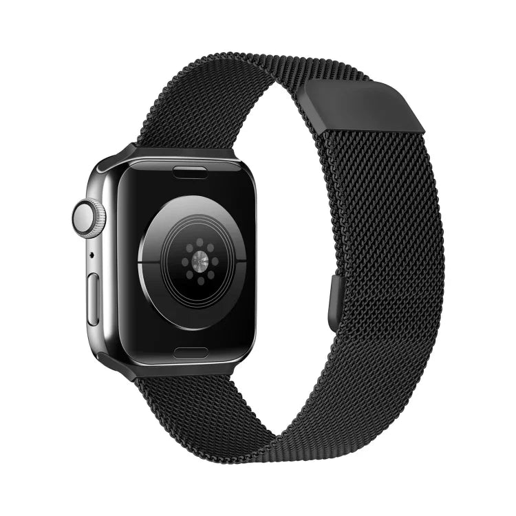 ダブルセクションミラネーゼマグネティック伸縮交換用ストラップウォッチバンド、Apple Watch Series 7 45mm / 6 & SE & 5 & 4 44mm / 3 & 2 & 1 42mm、7 41mm / 6 & SE & 5 & 4 40mm / 3 & 2 & 1 38mm用