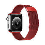 ダブルセクションミラネーゼマグネティック伸縮交換用ストラップウォッチバンド、Apple Watch Series 7 45mm / 6 & SE & 5 & 4 44mm / 3 & 2 & 1 42mm、7 41mm / 6 & SE & 5 & 4 40mm / 3 & 2 & 1 38mm用