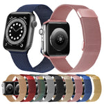ダブルセクションミラネーゼマグネティック伸縮交換用ストラップウォッチバンド、Apple Watch Series 7 45mm / 6 & SE & 5 & 4 44mm / 3 & 2 & 1 42mm、7 41mm / 6 & SE & 5 & 4 40mm / 3 & 2 & 1 38mm用
