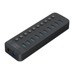 ORICO CT2U3-10AB-WH 10イン1 プラスチックストライプ多ポートUSBハブ、個別スイッチ付き、CT2U3-10AB-BK AUプラグ、CT2U3-10AB-WH AUプラグ、CT2U3-10AB-BK UKプラグ、CT2U3-10AB-WH UKプラグ、CT2U3-10AB-BK EUプラグ、CT2U3-10AB-WH EUプラグ