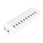 ORICO CT2U3-10AB-WH 10イン1 プラスチックストライプ多ポートUSBハブ、個別スイッチ付き、CT2U3-10AB-BK AUプラグ、CT2U3-10AB-WH AUプラグ、CT2U3-10AB-BK UKプラグ、CT2U3-10AB-WH UKプラグ、CT2U3-10AB-BK EUプラグ、CT2U3-10AB-WH EUプラグ