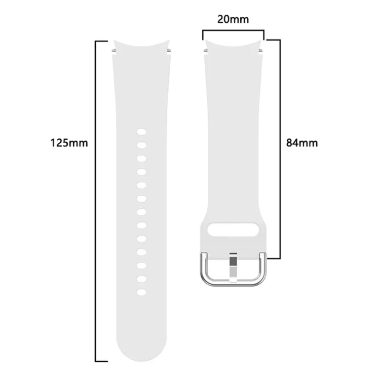 ユニバーサルシリコンカラフルバックル交換用ストラップバンド、Samsung Galaxy Watch4 40mm用、Samsung Galaxy Watch4 44mm用、Samsung Galaxy Watch4 Classic 42mm用、Samsung Galaxy Watch4 Classic 46mm用