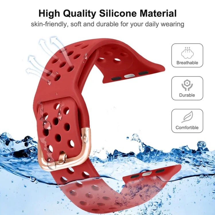 シリコン交換用ウォッチバンド、Apple Watch Series 7 41mm / 6 & SE & 5 & 4 40mm / 3 & 2 & 1 38mm用