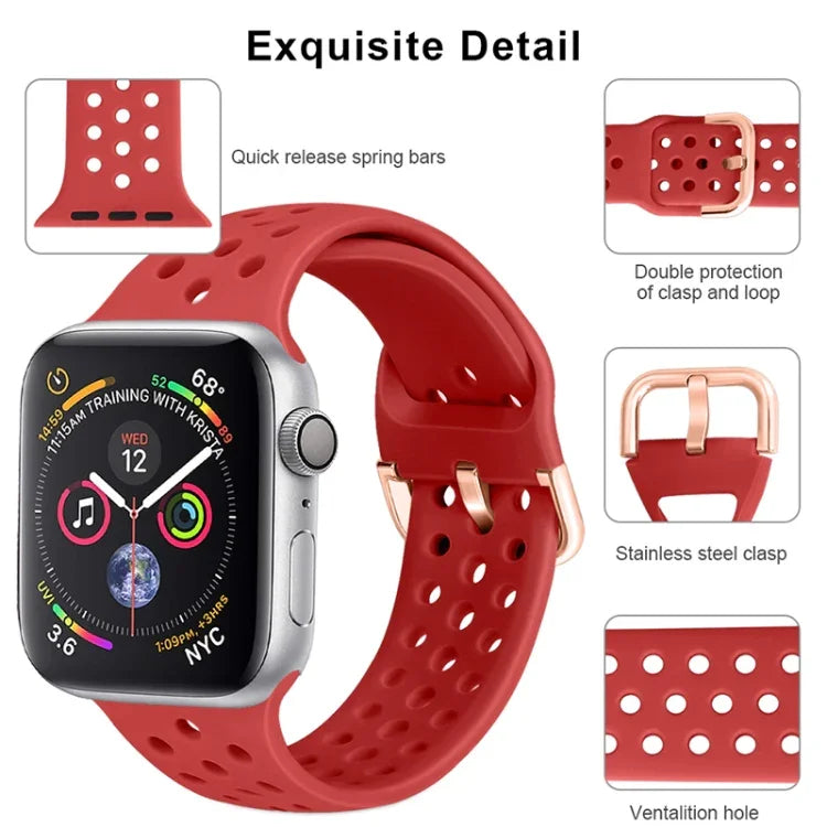 シリコン交換用ウォッチバンド、Apple Watch Series 7 41mm / 6 & SE & 5 & 4 40mm / 3 & 2 & 1 38mm用