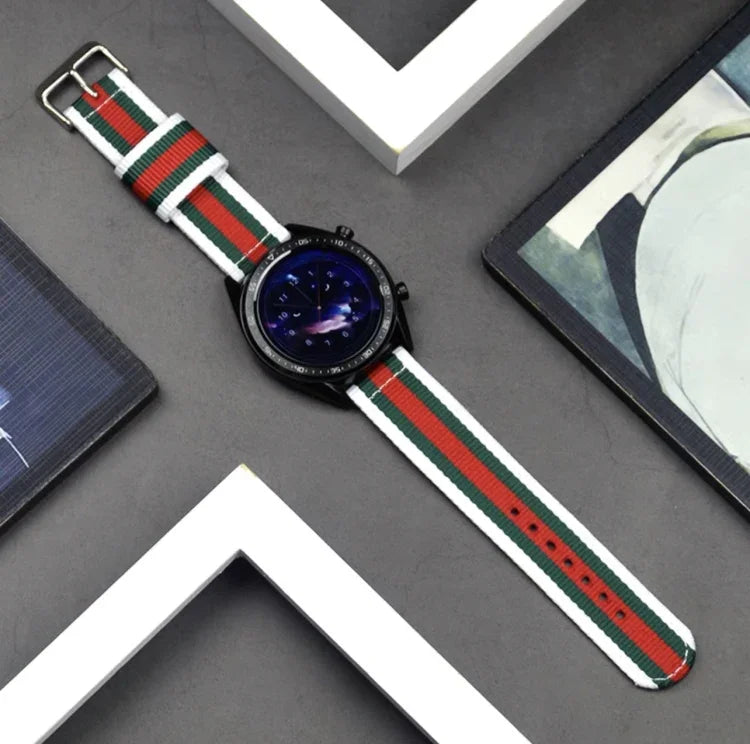 Samsung Galaxy Watch4 40/44mm & Watch4 Classic 42/46mm用 分割ナイロン交換用ストラップバンド