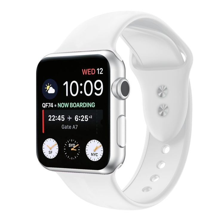 ダブルネイルシリコン交換用ストラップウォッチバンド、Apple Watch Series 7 45mm / 6 & SE & 5 & 4 44mm / 3 & 2 & 1 42mm、7 41mm / 6 & SE & 5 & 4 40mm / 3 & 2 & 1 38mm用
