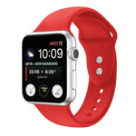 ダブルネイルシリコン交換用ストラップウォッチバンド、Apple Watch Series 7 45mm / 6 & SE & 5 & 4 44mm / 3 & 2 & 1 42mm、7 41mm / 6 & SE & 5 & 4 40mm / 3 & 2 & 1 38mm用