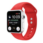 ダブルネイルシリコン交換用ストラップウォッチバンド、Apple Watch Series 7 45mm / 6 & SE & 5 & 4 44mm / 3 & 2 & 1 42mm、7 41mm / 6 & SE & 5 & 4 40mm / 3 & 2 & 1 38mm用