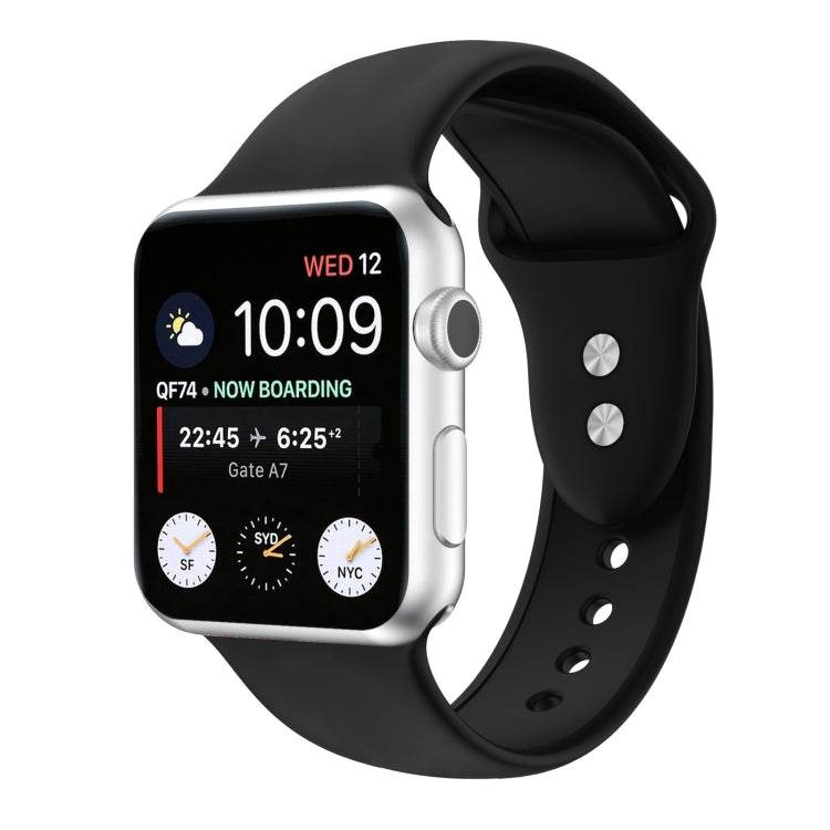 ダブルネイルシリコン交換用ストラップウォッチバンド、Apple Watch Series 7 45mm / 6 & SE & 5 & 4 44mm / 3 & 2 & 1 42mm、7 41mm / 6 & SE & 5 & 4 40mm / 3 & 2 & 1 38mm用