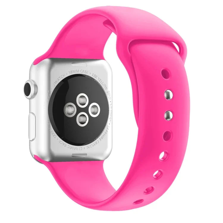 ダブルネイルシリコン交換用ストラップウォッチバンド、Apple Watch Series 7 45mm / 6 & SE & 5 & 4 44mm / 3 & 2 & 1 42mm、7 41mm / 6 & SE & 5 & 4 40mm / 3 & 2 & 1 38mm用