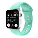 ダブルネイルシリコン交換用ストラップウォッチバンド、Apple Watch Series 7 45mm / 6 & SE & 5 & 4 44mm / 3 & 2 & 1 42mm、7 41mm / 6 & SE & 5 & 4 40mm / 3 & 2 & 1 38mm用
