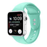 ダブルネイルシリコン交換用ストラップウォッチバンド、Apple Watch Series 7 45mm / 6 & SE & 5 & 4 44mm / 3 & 2 & 1 42mm、7 41mm / 6 & SE & 5 & 4 40mm / 3 & 2 & 1 38mm用