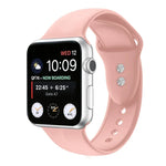 ダブルネイルシリコン交換用ストラップウォッチバンド、Apple Watch Series 7 45mm / 6 & SE & 5 & 4 44mm / 3 & 2 & 1 42mm、7 41mm / 6 & SE & 5 & 4 40mm / 3 & 2 & 1 38mm用