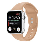 ダブルネイルシリコン交換用ストラップウォッチバンド、Apple Watch Series 7 45mm / 6 & SE & 5 & 4 44mm / 3 & 2 & 1 42mm、7 41mm / 6 & SE & 5 & 4 40mm / 3 & 2 & 1 38mm用