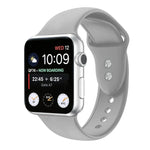 ダブルネイルシリコン交換用ストラップウォッチバンド、Apple Watch Series 7 45mm / 6 & SE & 5 & 4 44mm / 3 & 2 & 1 42mm、7 41mm / 6 & SE & 5 & 4 40mm / 3 & 2 & 1 38mm用