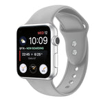 ダブルネイルシリコン交換用ストラップウォッチバンド、Apple Watch Series 7 45mm / 6 & SE & 5 & 4 44mm / 3 & 2 & 1 42mm、7 41mm / 6 & SE & 5 & 4 40mm / 3 & 2 & 1 38mm用