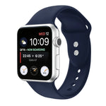 ダブルネイルシリコン交換用ストラップウォッチバンド、Apple Watch Series 7 45mm / 6 & SE & 5 & 4 44mm / 3 & 2 & 1 42mm、7 41mm / 6 & SE & 5 & 4 40mm / 3 & 2 & 1 38mm用