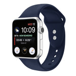 ダブルネイルシリコン交換用ストラップウォッチバンド、Apple Watch Series 7 45mm / 6 & SE & 5 & 4 44mm / 3 & 2 & 1 42mm、7 41mm / 6 & SE & 5 & 4 40mm / 3 & 2 & 1 38mm用
