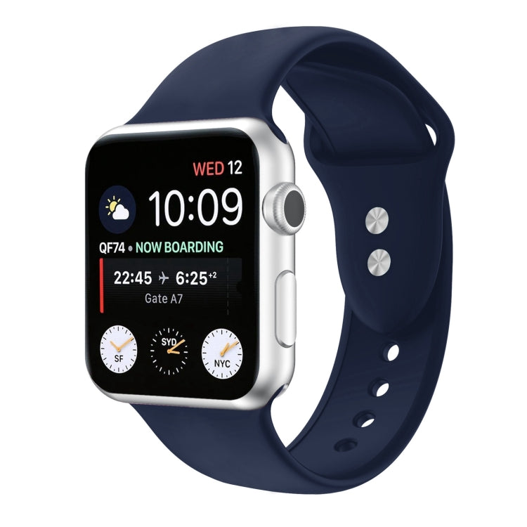 ダブルネイルシリコン交換用ストラップウォッチバンド、Apple Watch Series 7 45mm / 6 & SE & 5 & 4 44mm / 3 & 2 & 1 42mm、7 41mm / 6 & SE & 5 & 4 40mm / 3 & 2 & 1 38mm用