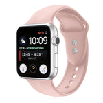 ダブルネイルシリコン交換用ストラップウォッチバンド、Apple Watch Series 7 45mm / 6 & SE & 5 & 4 44mm / 3 & 2 & 1 42mm、7 41mm / 6 & SE & 5 & 4 40mm / 3 & 2 & 1 38mm用