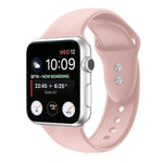 ダブルネイルシリコン交換用ストラップウォッチバンド、Apple Watch Series 7 45mm / 6 & SE & 5 & 4 44mm / 3 & 2 & 1 42mm、7 41mm / 6 & SE & 5 & 4 40mm / 3 & 2 & 1 38mm用