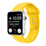 ダブルネイルシリコン交換用ストラップウォッチバンド、Apple Watch Series 7 45mm / 6 & SE & 5 & 4 44mm / 3 & 2 & 1 42mm、7 41mm / 6 & SE & 5 & 4 40mm / 3 & 2 & 1 38mm用