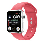 ダブルネイルシリコン交換用ストラップウォッチバンド、Apple Watch Series 7 45mm / 6 & SE & 5 & 4 44mm / 3 & 2 & 1 42mm、7 41mm / 6 & SE & 5 & 4 40mm / 3 & 2 & 1 38mm用