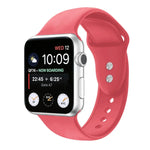 ダブルネイルシリコン交換用ストラップウォッチバンド、Apple Watch Series 7 45mm / 6 & SE & 5 & 4 44mm / 3 & 2 & 1 42mm、7 41mm / 6 & SE & 5 & 4 40mm / 3 & 2 & 1 38mm用