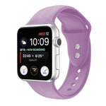 ダブルネイルシリコン交換用ストラップウォッチバンド、Apple Watch Series 7 45mm / 6 & SE & 5 & 4 44mm / 3 & 2 & 1 42mm、7 41mm / 6 & SE & 5 & 4 40mm / 3 & 2 & 1 38mm用