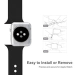ダブルネイルシリコン交換用ストラップウォッチバンド、Apple Watch Series 7 45mm / 6 & SE & 5 & 4 44mm / 3 & 2 & 1 42mm、7 41mm / 6 & SE & 5 & 4 40mm / 3 & 2 & 1 38mm用