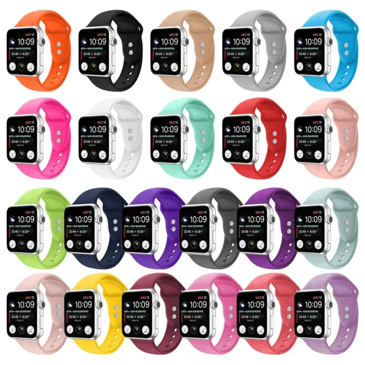 ダブルネイルシリコン交換用ストラップウォッチバンド、Apple Watch Series 7 45mm / 6 & SE & 5 & 4 44mm / 3 & 2 & 1 42mm、7 41mm / 6 & SE & 5 & 4 40mm / 3 & 2 & 1 38mm用