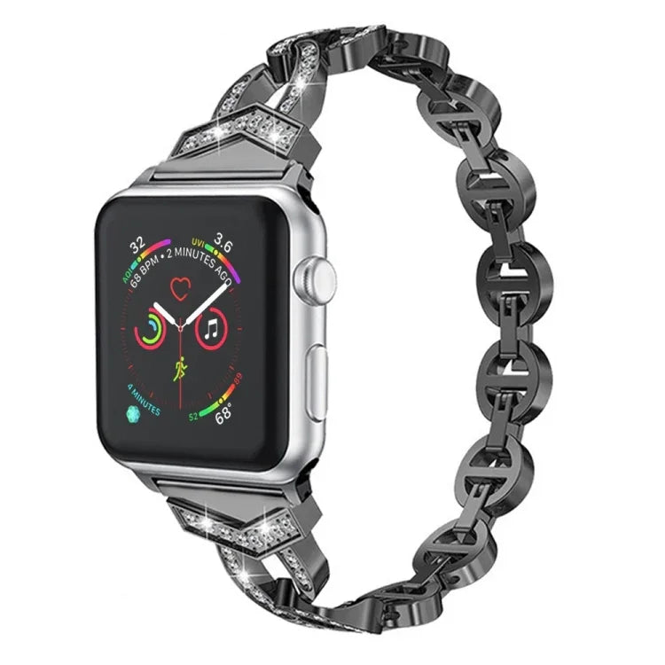 ダイヤモンド ステンレススチール 交換用ストラップ バンド Apple Watch シリーズ用, 7 41mm / 6 & SE & 5 & 4 40mm / 3 & 2 & 1 38mm, 7 45mm / 6 & SE & 5 & 4 44mm / 3 & 2 & 1 42mm