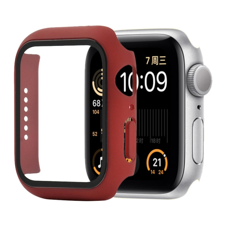 衝撃吸収PC＋強化ガラス保護ケース、梱包用カートン付き、Apple Watch 44mm（オレンジ）用、Apple Watch Series 6 / 5 / 4 / Watch SE 44mm用、Apple Watch Series 6 & SE & 5 & 4 44mm用、Apple Watch Series 3 & 2 & 1 42mm用