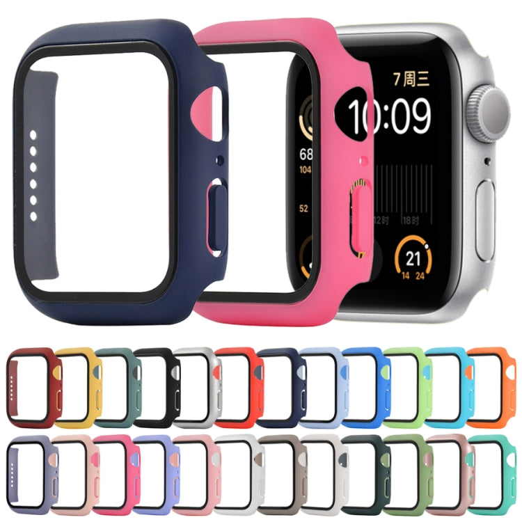 衝撃吸収PC＋強化ガラス保護ケース、梱包用カートン付き、Apple Watch 44mm（オレンジ）用、Apple Watch Series 6 / 5 / 4 / Watch SE 44mm用、Apple Watch Series 6 & SE & 5 & 4 44mm用、Apple Watch Series 3 & 2 & 1 42mm用