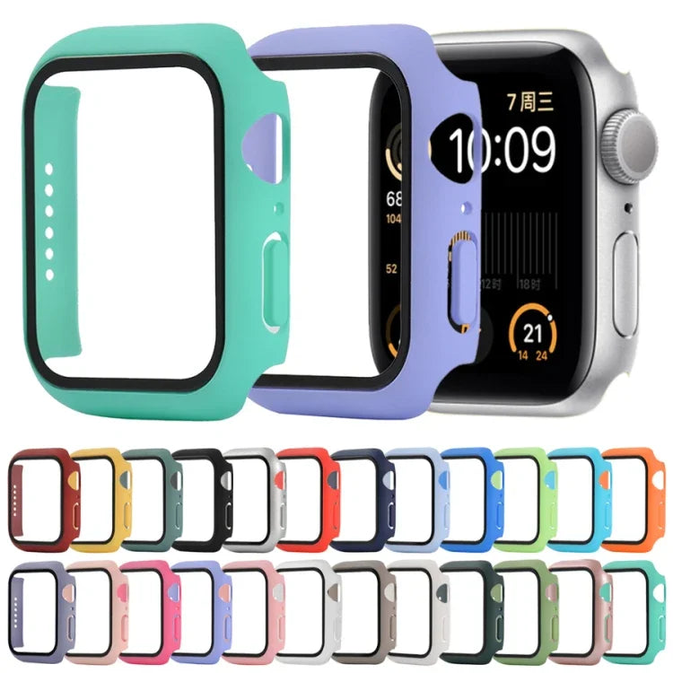 衝撃吸収PC＋強化ガラス保護ケース（梱包箱付き）Apple Watch 44mm（オレンジ）、Apple Watch Series 6 / 5 / 4 / Watch SE 40mm 用、Apple Watch Series 3 & 2 & 1 38mm 用