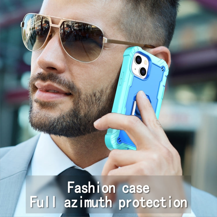 PC + Rubber 3-layers Shockproof Protective Case with Rotating Holder, For iPhone 13 mini, For iPhone 13, For iPhone 13 Pro, For iPhone 13 Pro Max