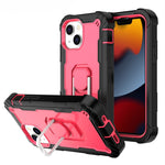 PC + Rubber 3-layers Shockproof Protective Case with Rotating Holder, For iPhone 13 mini, For iPhone 13, For iPhone 13 Pro, For iPhone 13 Pro Max