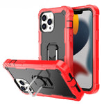 PC + Rubber 3-layers Shockproof Protective Case with Rotating Holder, For iPhone 13 mini, For iPhone 13, For iPhone 13 Pro, For iPhone 13 Pro Max