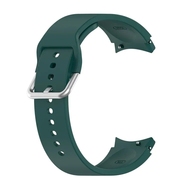 Silicone Silver Round Buckle Replacement Strap Watchband, Silver Round Buckle