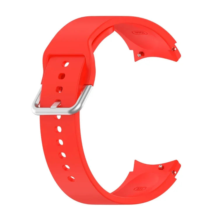 Silicone Silver Round Buckle Replacement Strap Watchband, Silver Round Buckle
