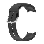 Silicone Silver Round Buckle Replacement Strap Watchband, Silver Round Buckle