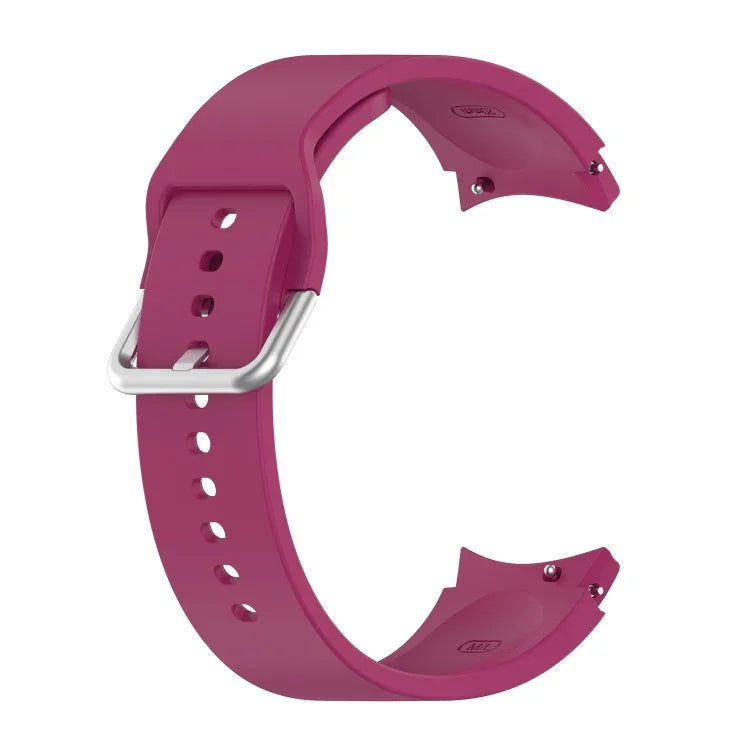 Silicone Silver Round Buckle Replacement Strap Watchband, Silver Round Buckle
