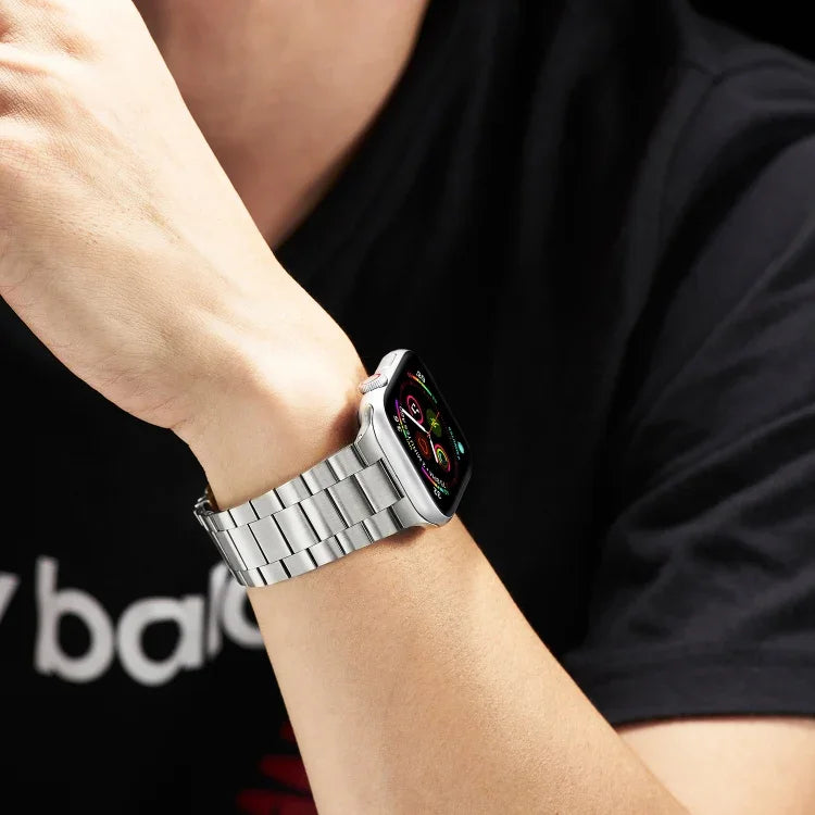 超薄型三粒メタル交換用ストラップ Apple Watch Series 用, 7 41mm / 6 & SE & 5 & 4 40mm / 3 & 2 & 1 38mm, 7 45mm / 6 & SE & 5 & 4 44mm / 3 & 2 & 1 42mm